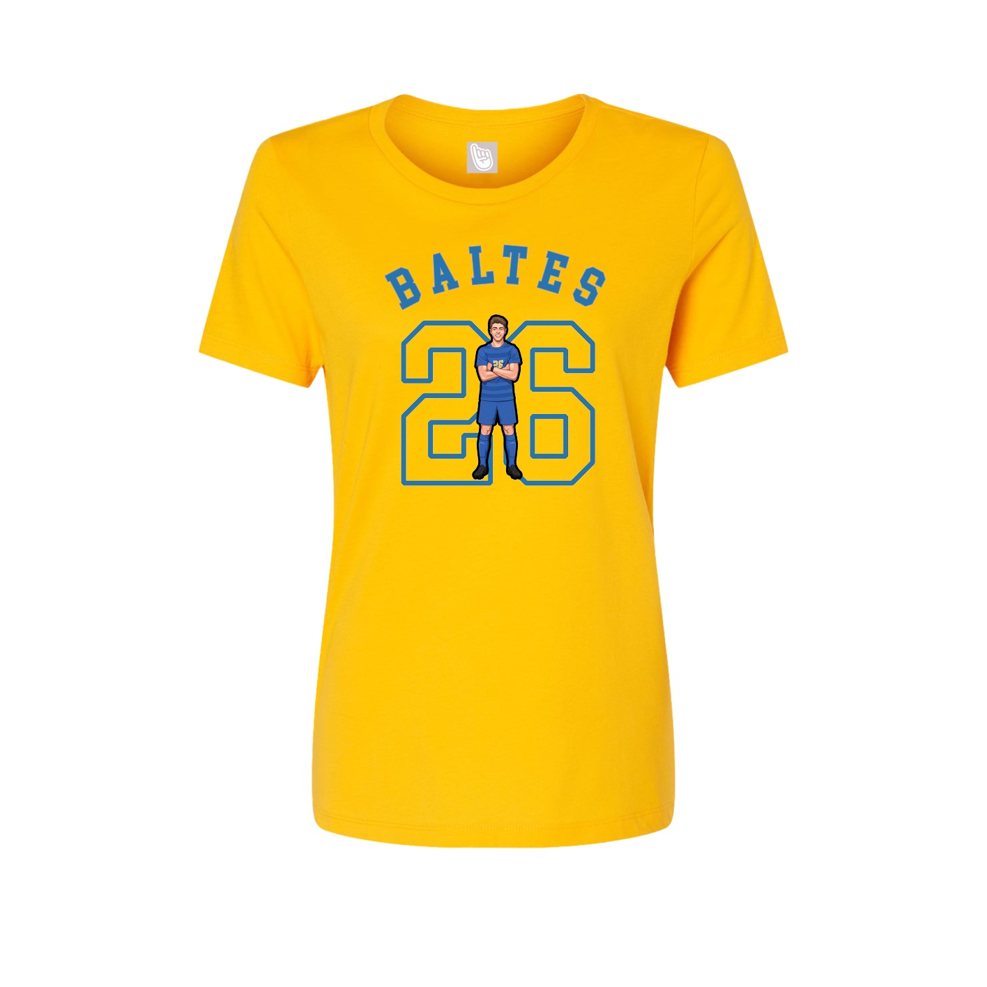 Fitted Women's Tee — Shirsey Arch in Gold