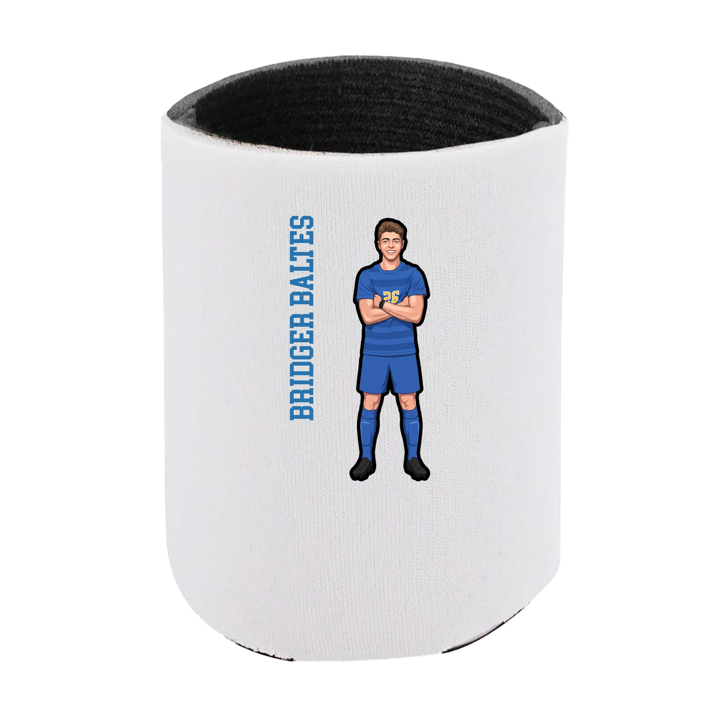 Can Holder — Name Vertical in White