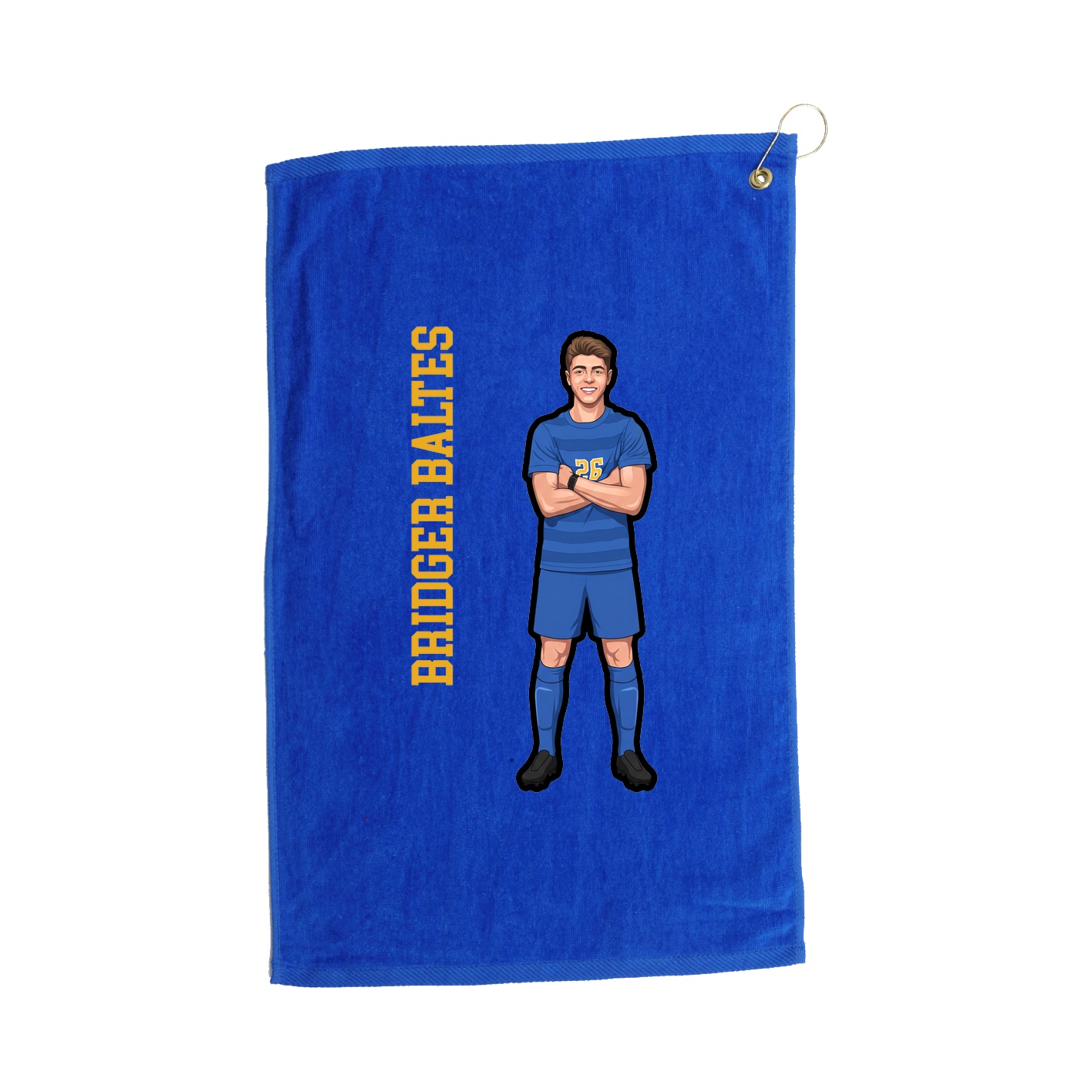 Golf Towel — Name Vertical in Royal