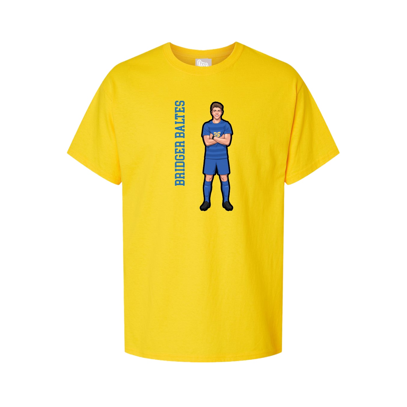Youth Tee — Name Vertical in Gold
