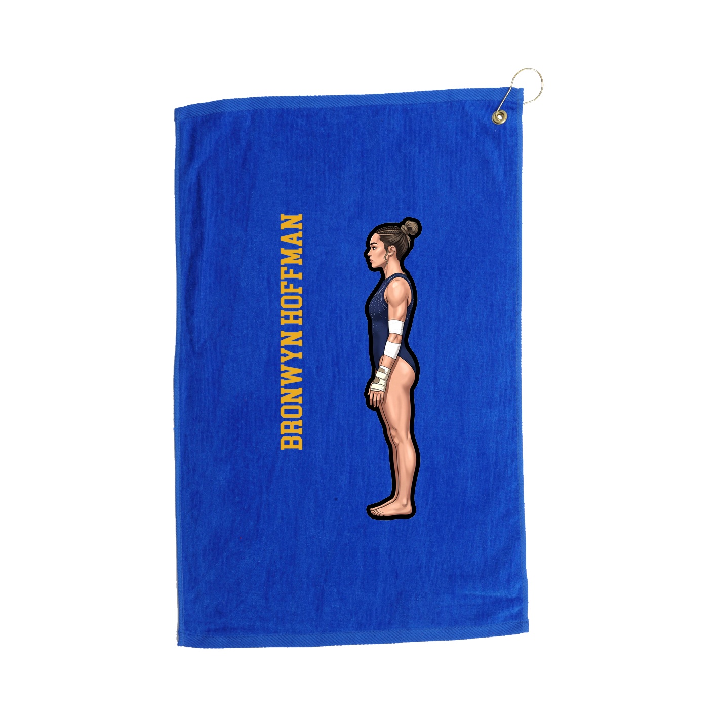 Golf Towel — Name Vertical in Royal