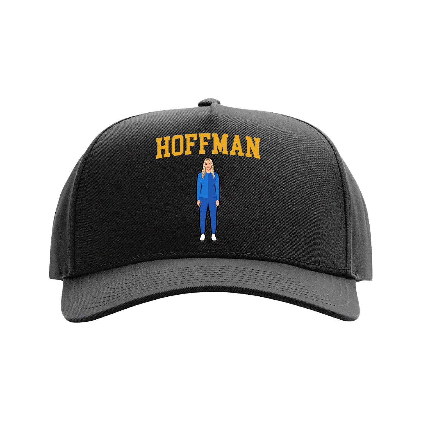 Full Fabric Five-Panel Champ Cap — Shirsey in Black