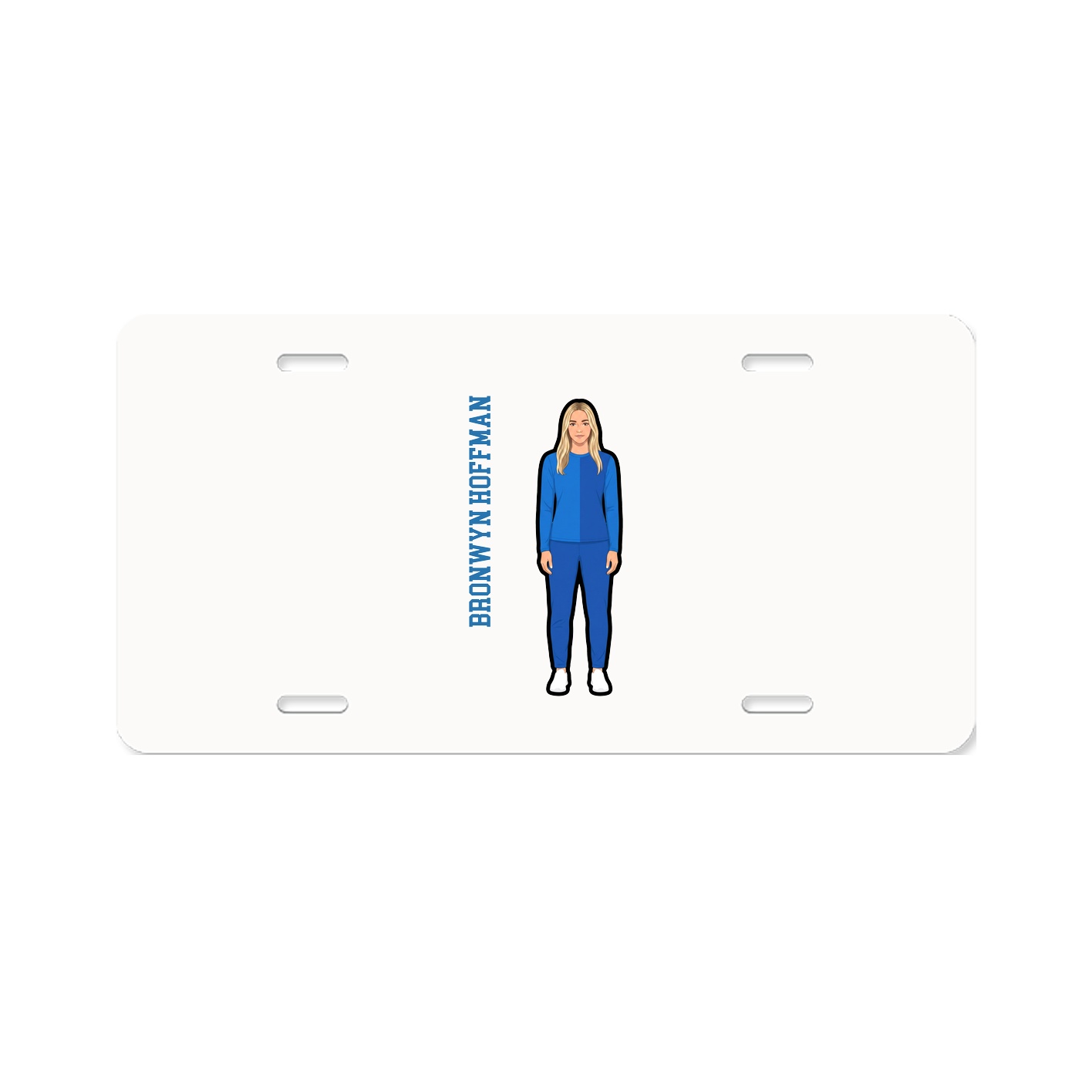 License Plate — Name Vertical in Classic