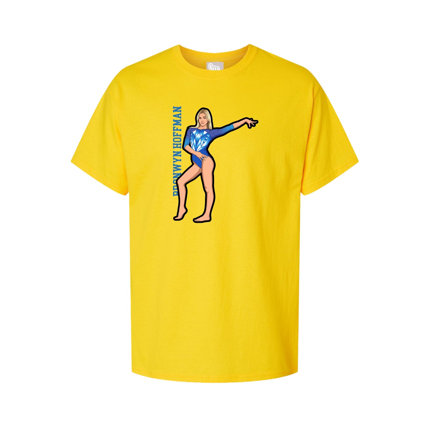 Youth Tee — Name Vertical in Gold