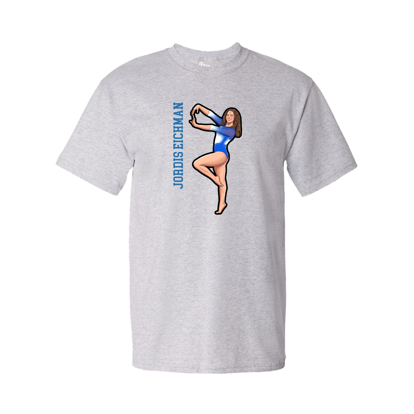 Tee — Name Vertical in Grey