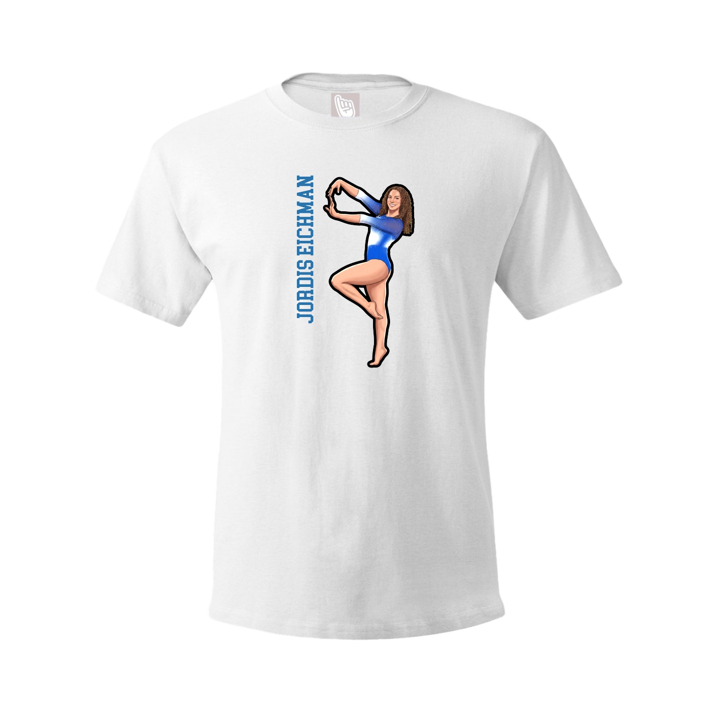 Youth Tee — Name Vertical in White