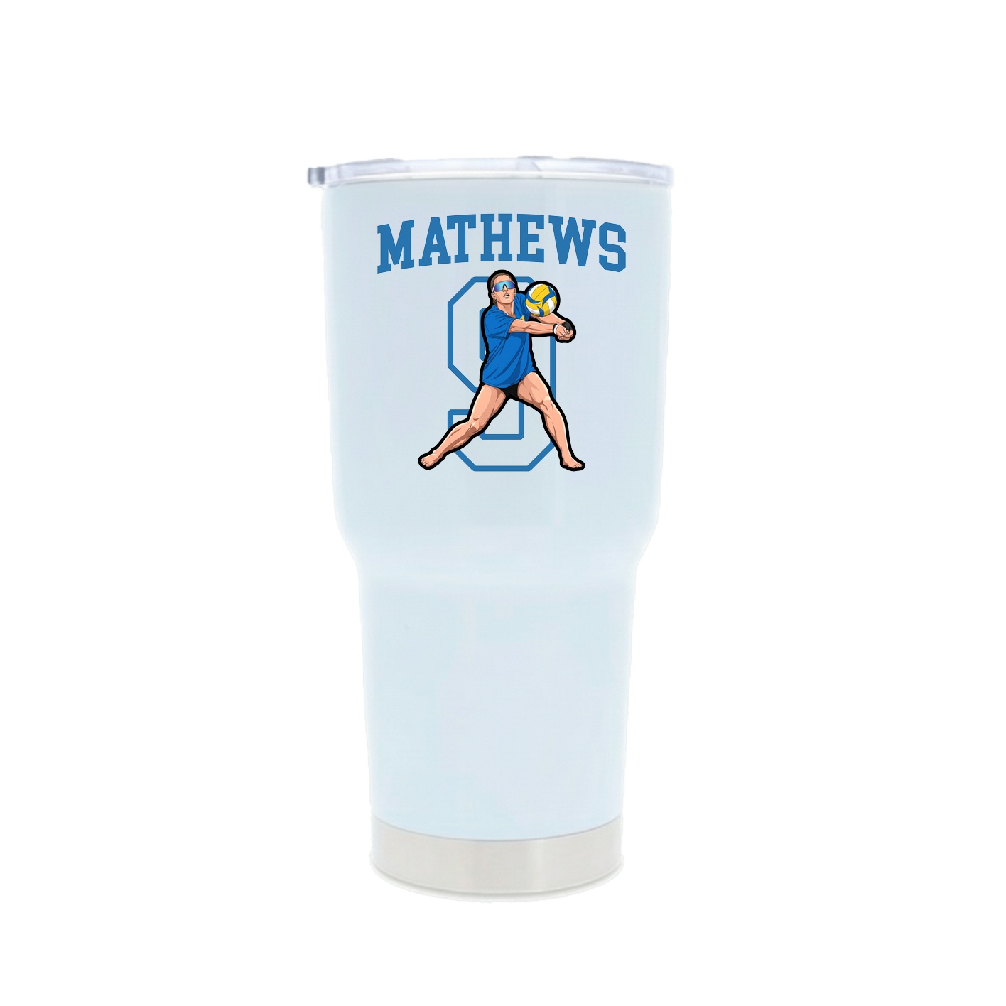 30oz Stainless Steel Tumbler — Shirsey in White