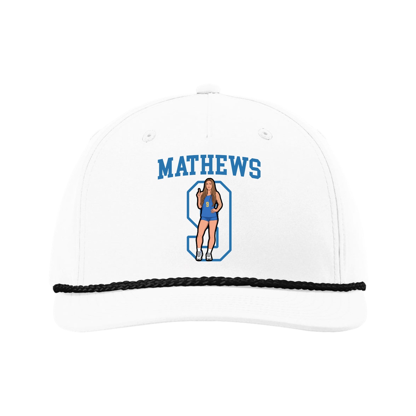 Five-Panel Classic Rope Cap — Shirsey in White