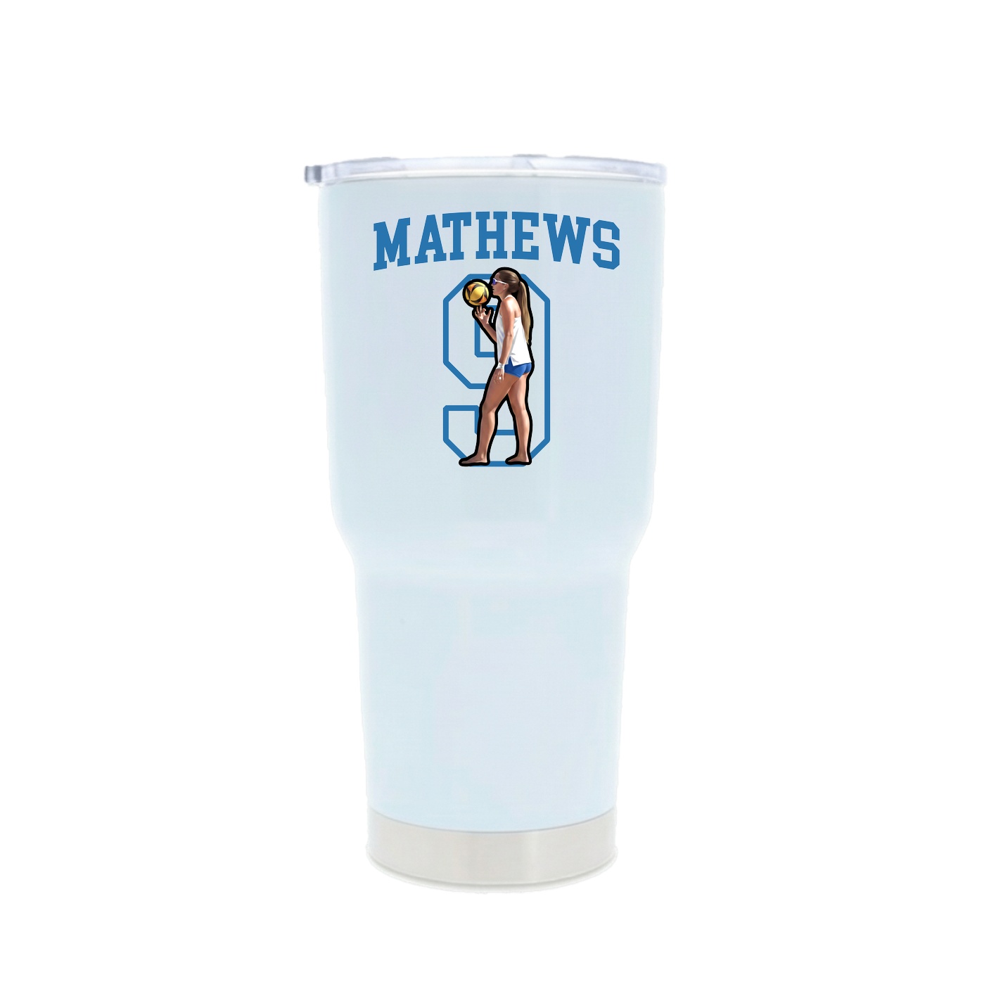 30oz Stainless Steel Tumbler — Shirsey in White