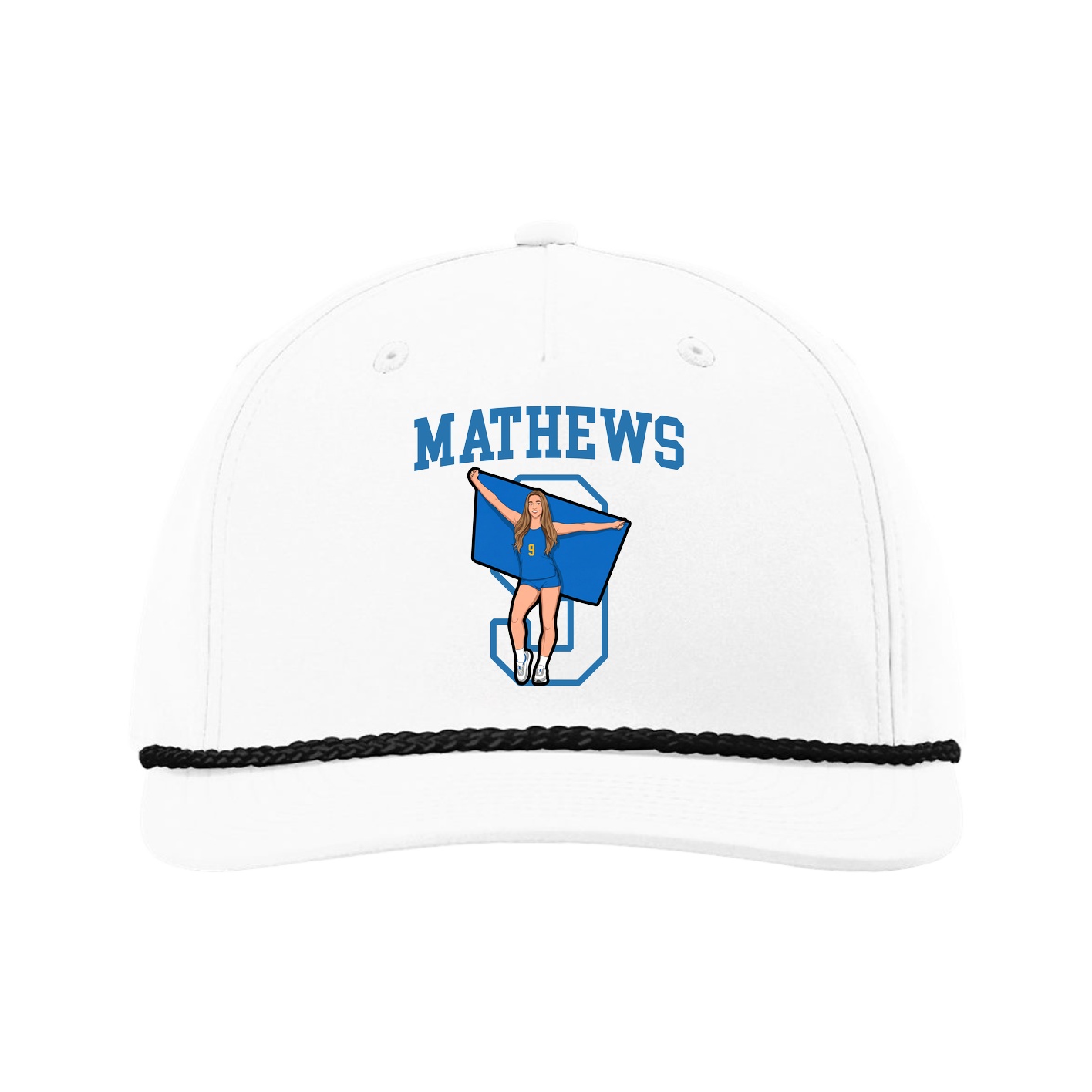 Five-Panel Classic Rope Cap — Shirsey in White