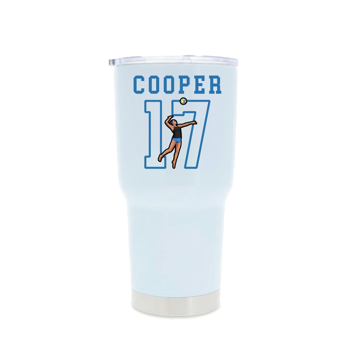 30oz Stainless Steel Tumbler — Shirsey in White
