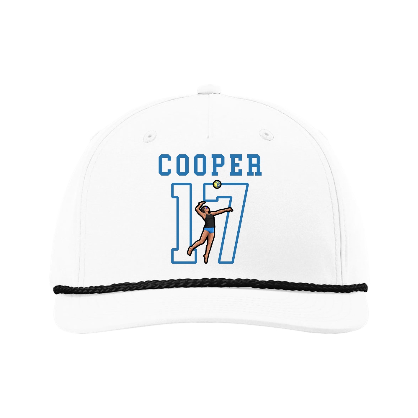 Five-Panel Classic Rope Cap — Shirsey in White
