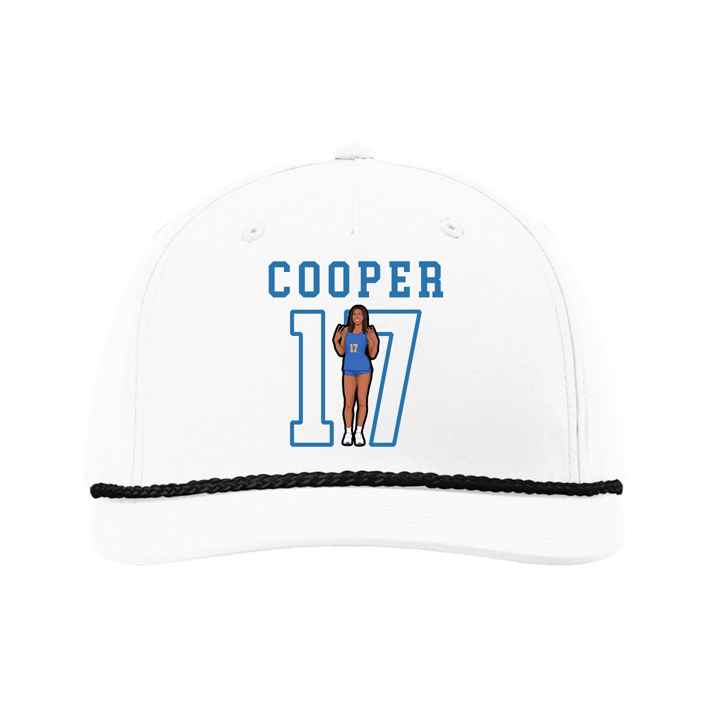 Five-Panel Classic Rope Cap — Shirsey in White