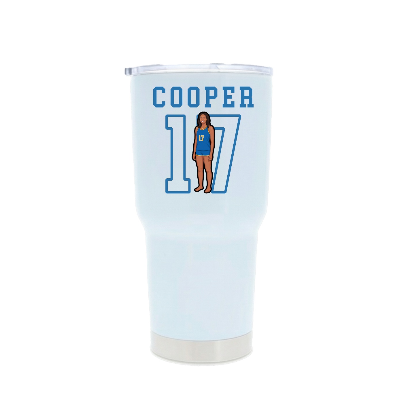 30oz Stainless Steel Tumbler — Shirsey in White