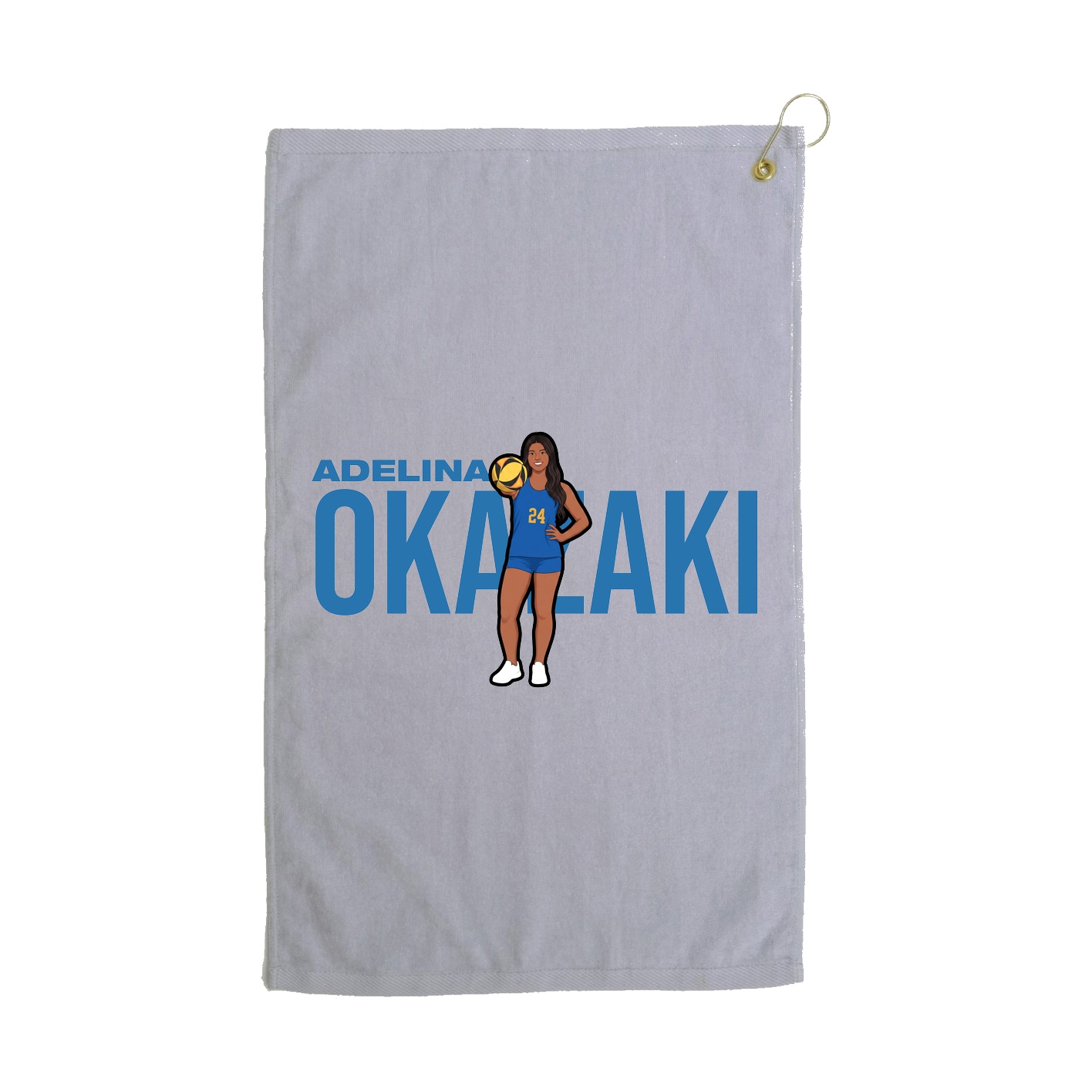 Golf Towel — Player Name in Grey
