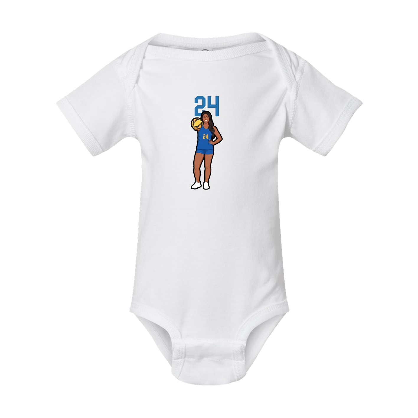 Baby Onesie — Number Top in White