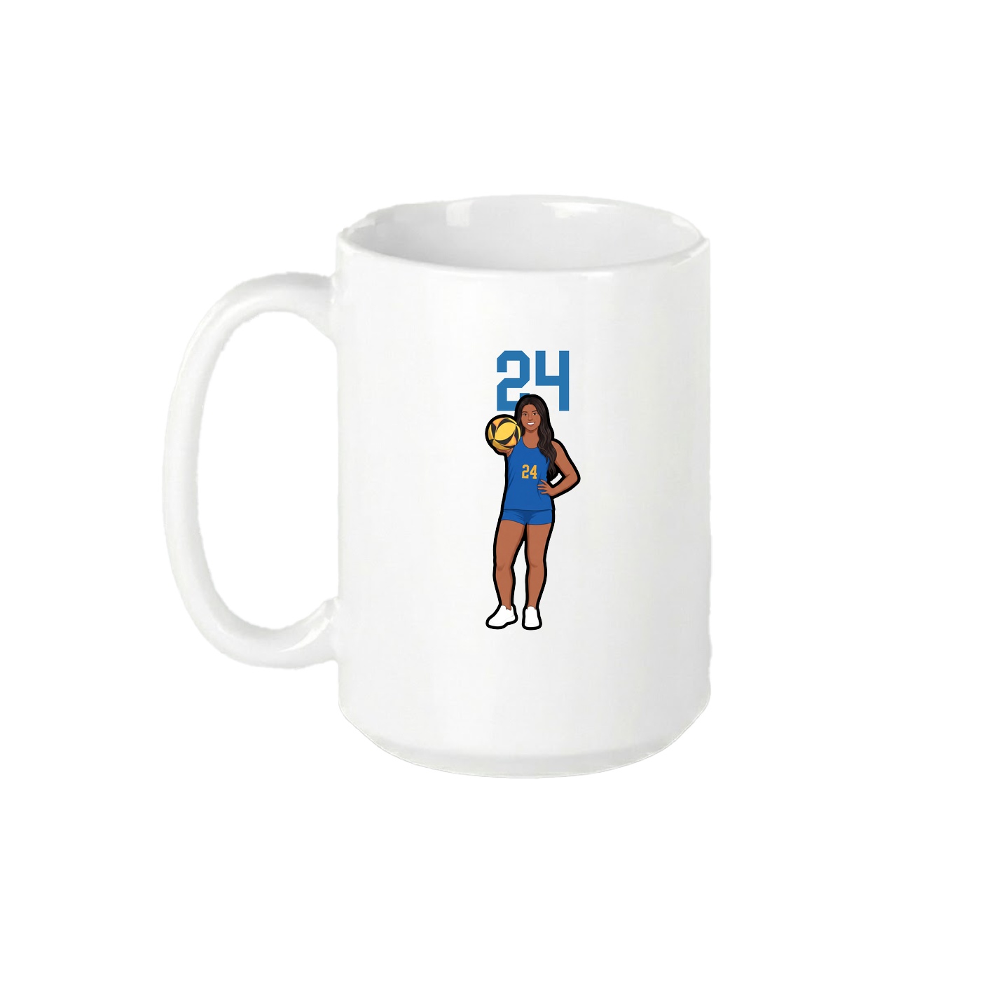 15oz Coffee Mug — Number Top in White