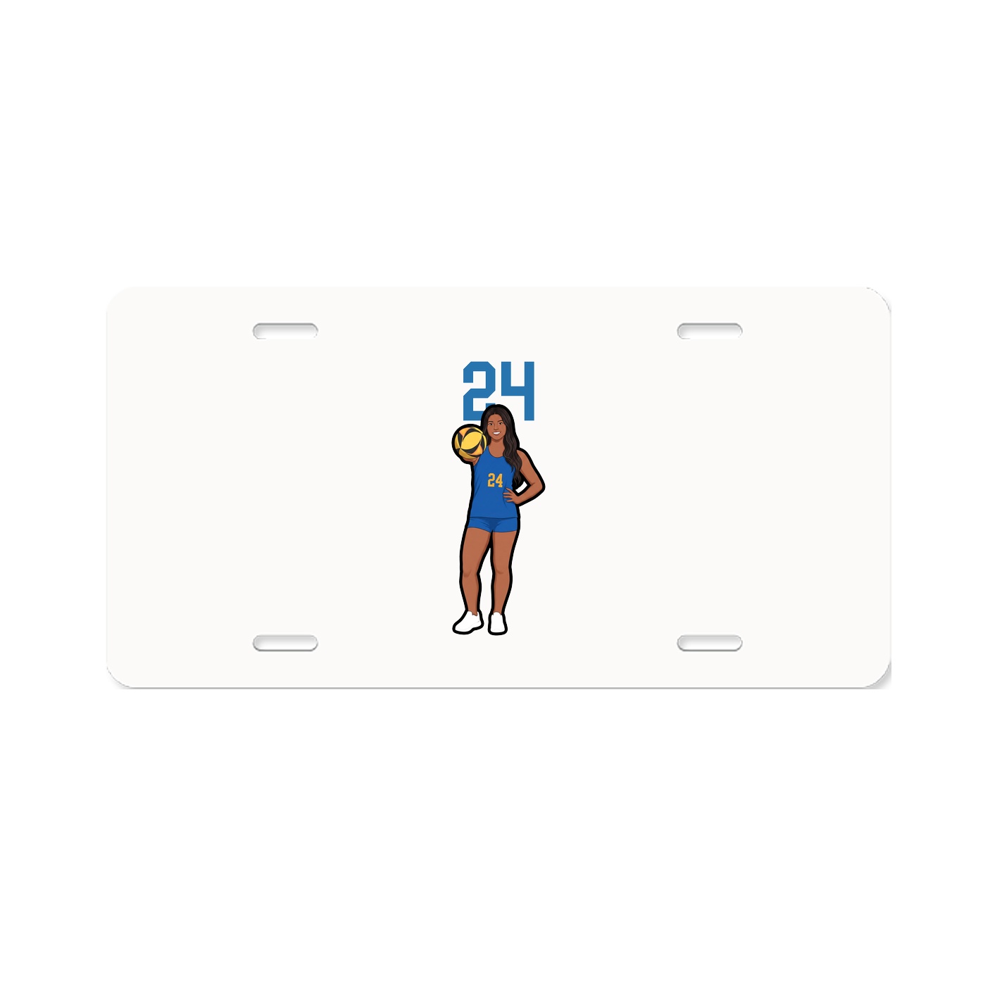 License Plate — Number Top in Classic