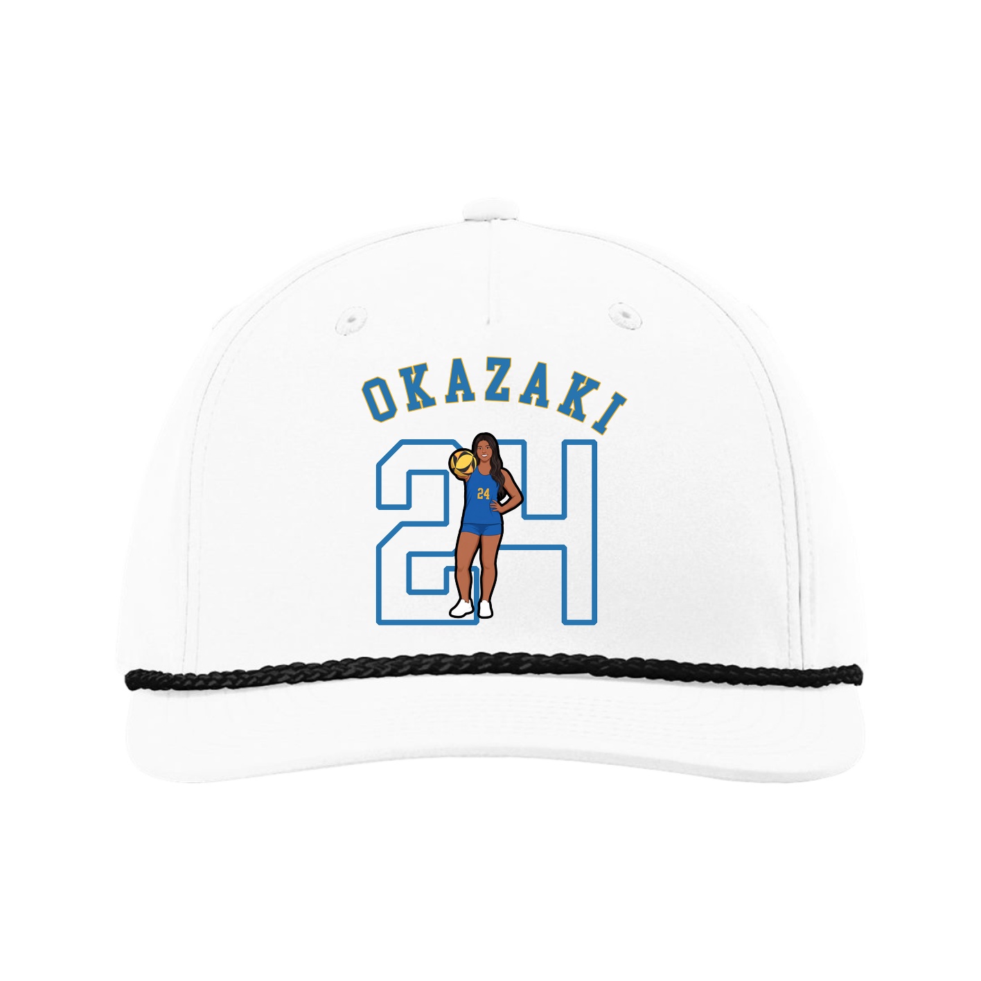 Five-Panel Classic Rope Cap — Shirsey Arch in White