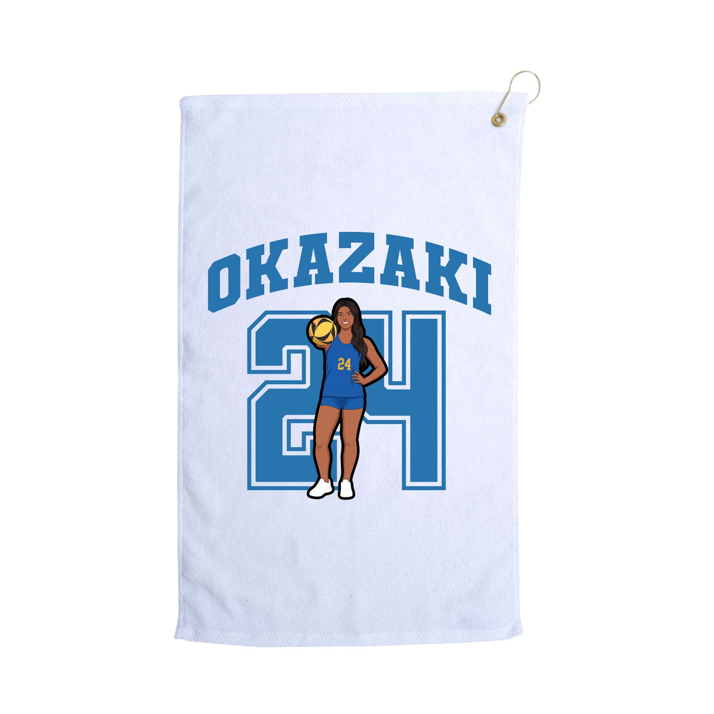Golf Towel — Number in White