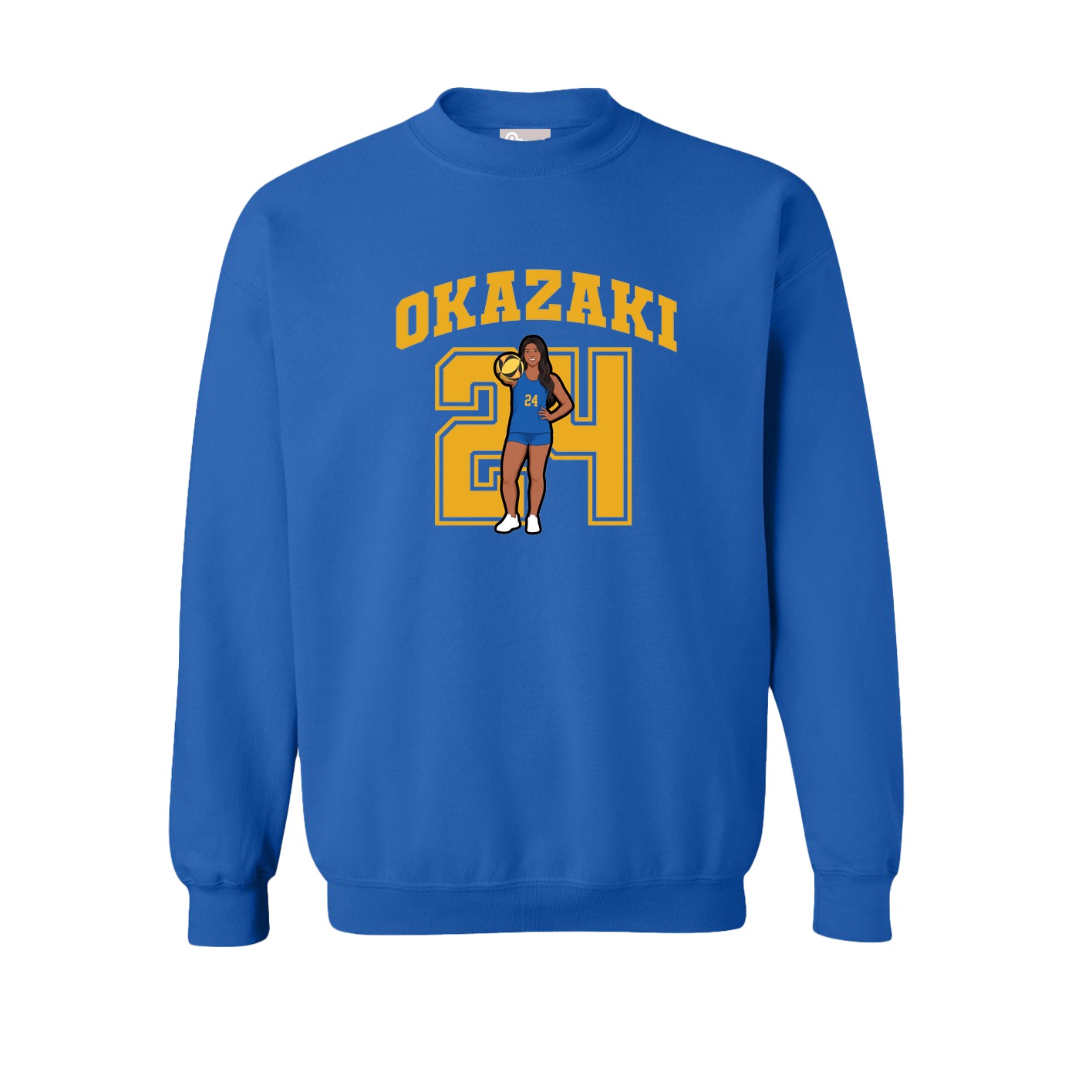 Fleece Crew — Number in Royal