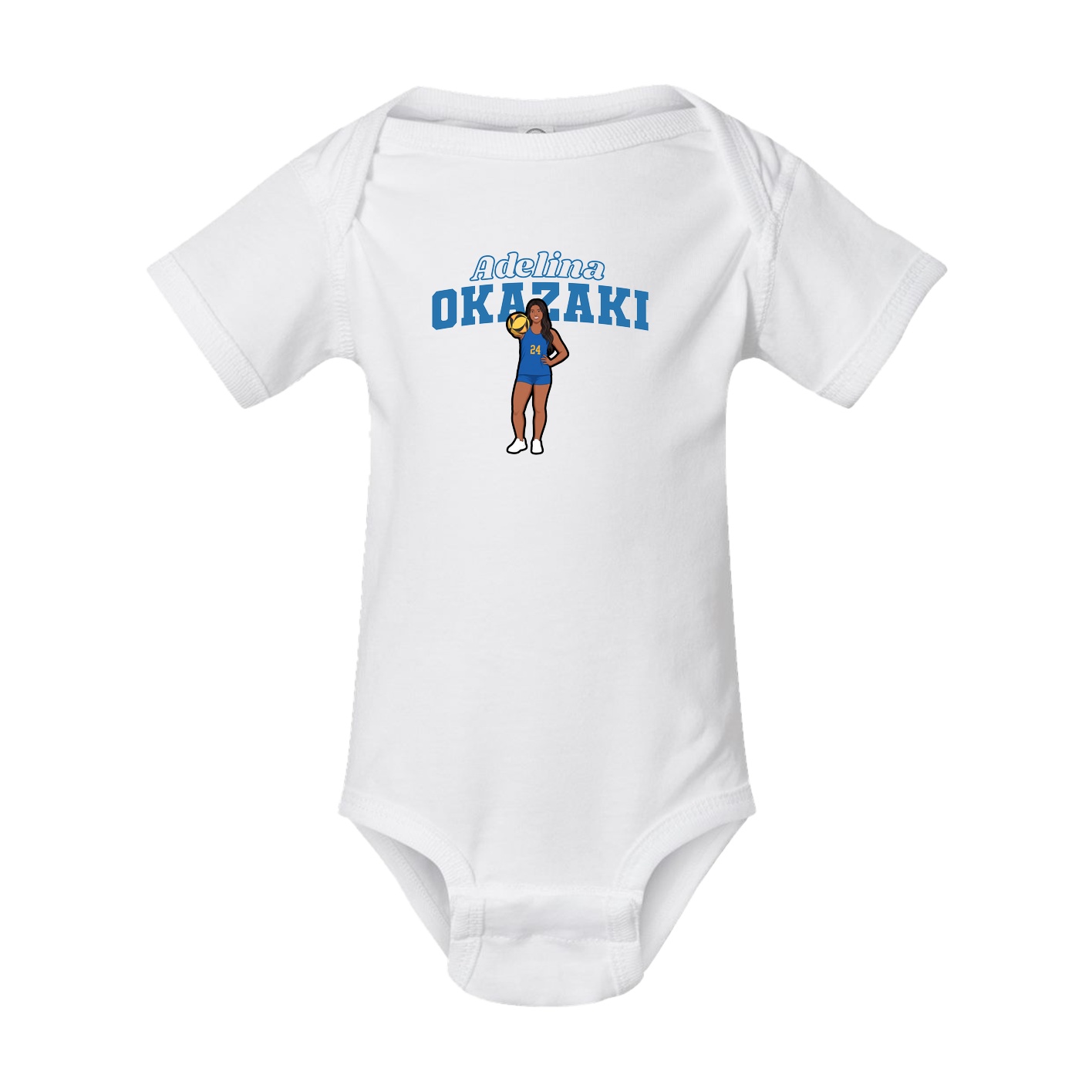 Baby Onesie — Name Arch in White