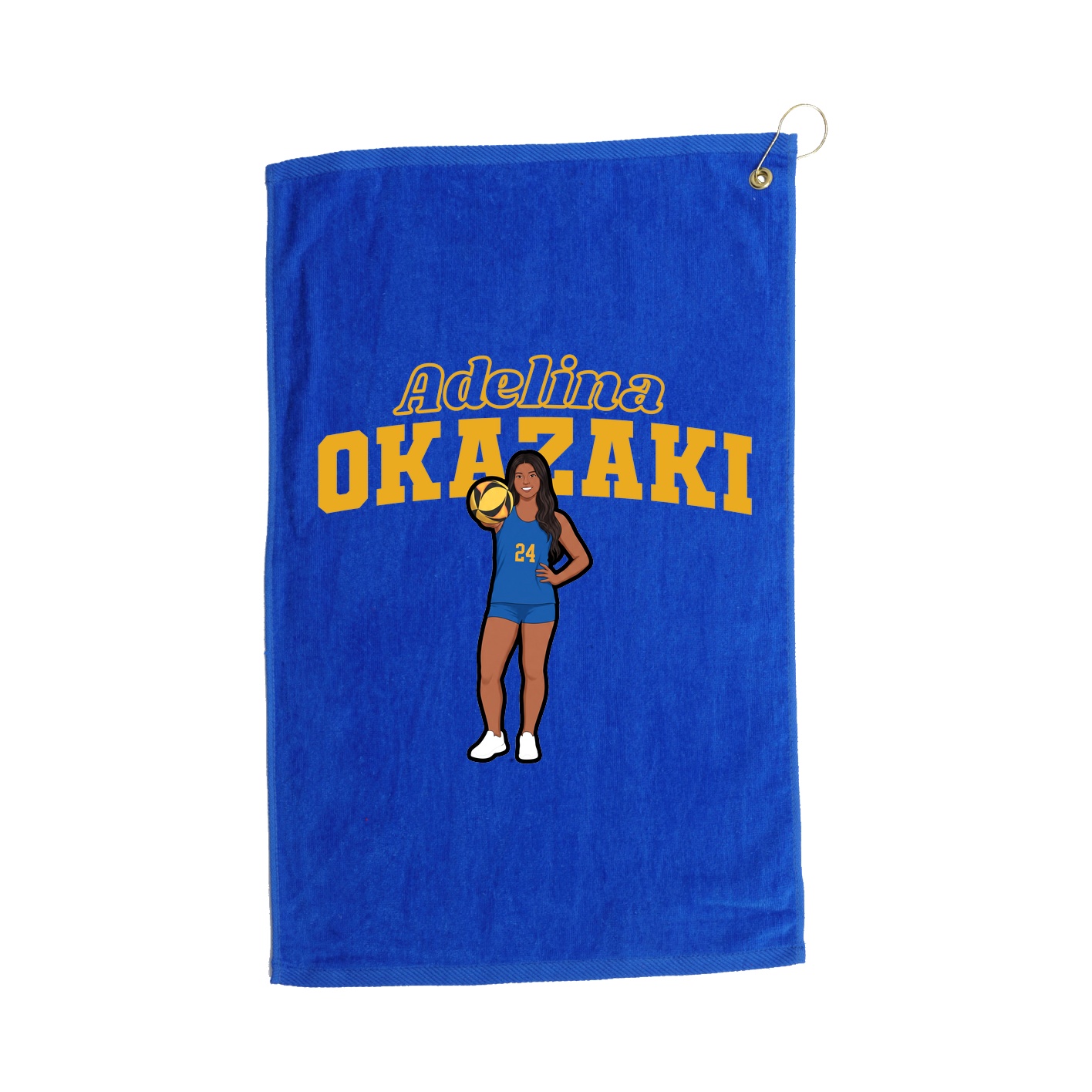 Golf Towel — Name Arch in Royal