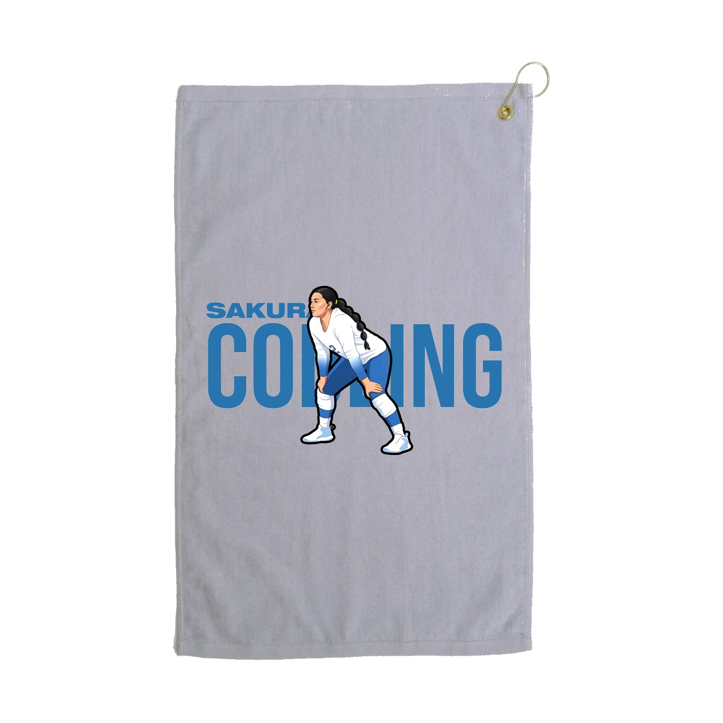 Golf Towel — Player Name in Grey
