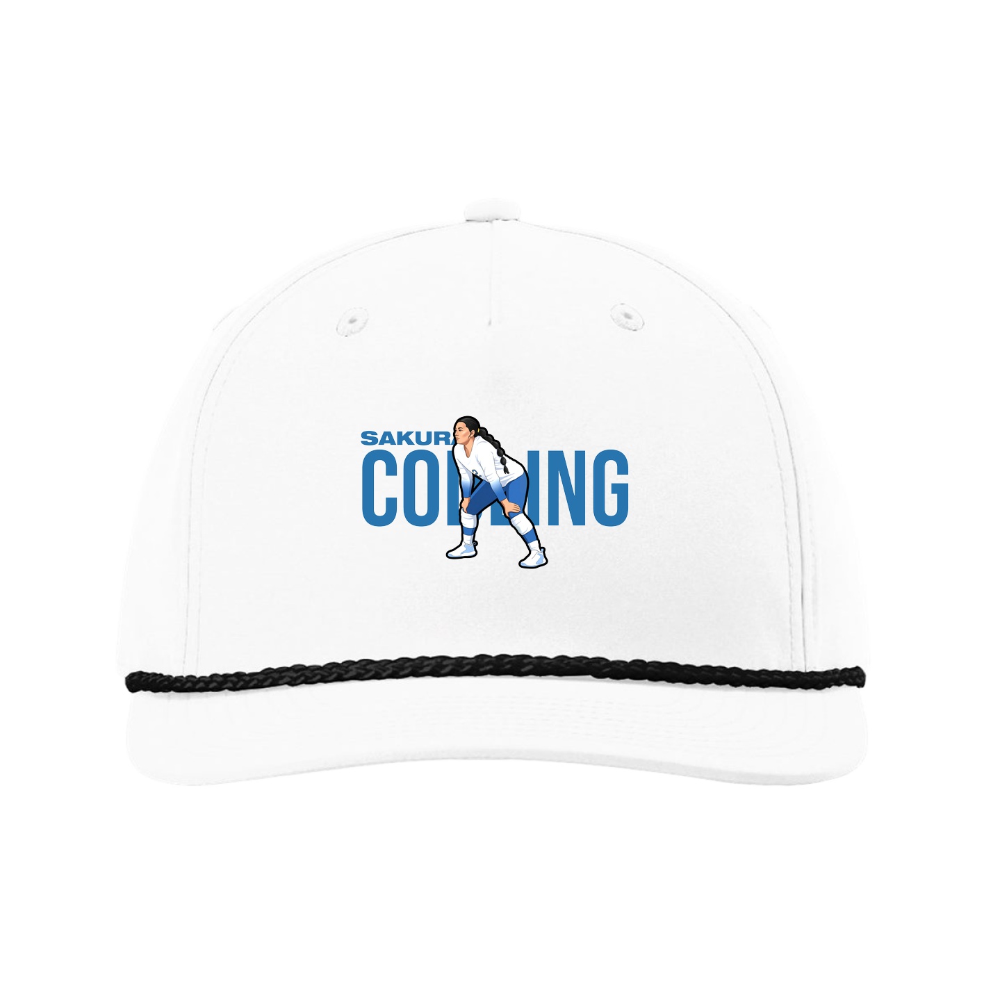 Five-Panel Classic Rope Cap — Player Name in White