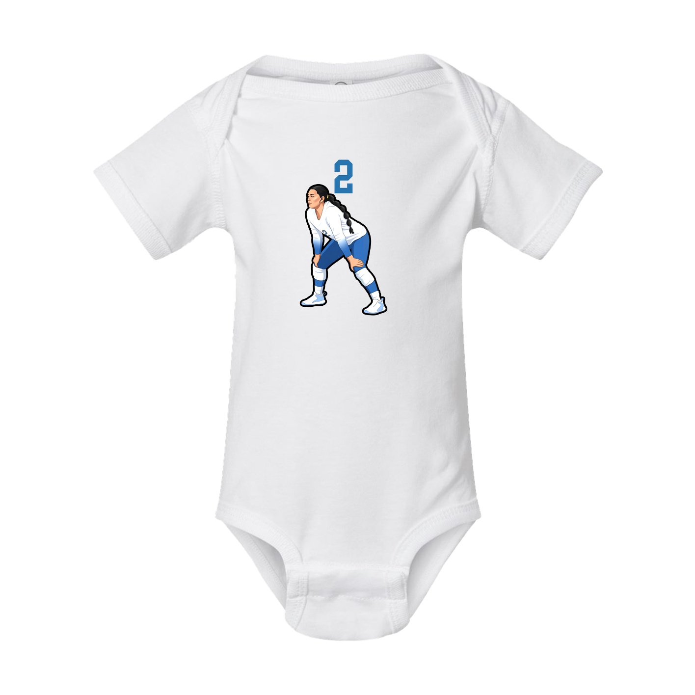 Baby Onesie — Number Top in White