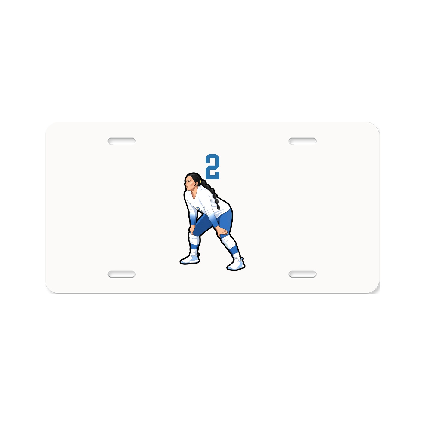 License Plate — Number Top in Classic