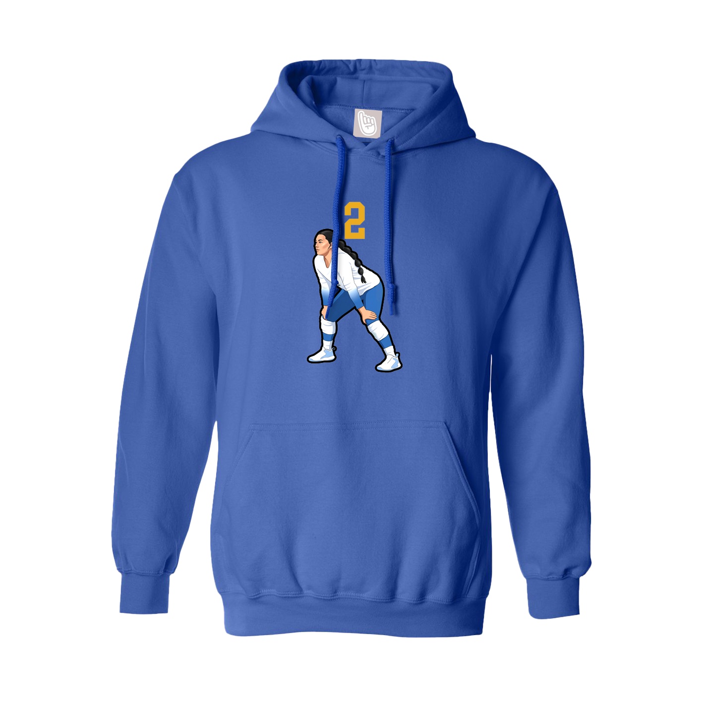 Hoodie — Number Top in Royal