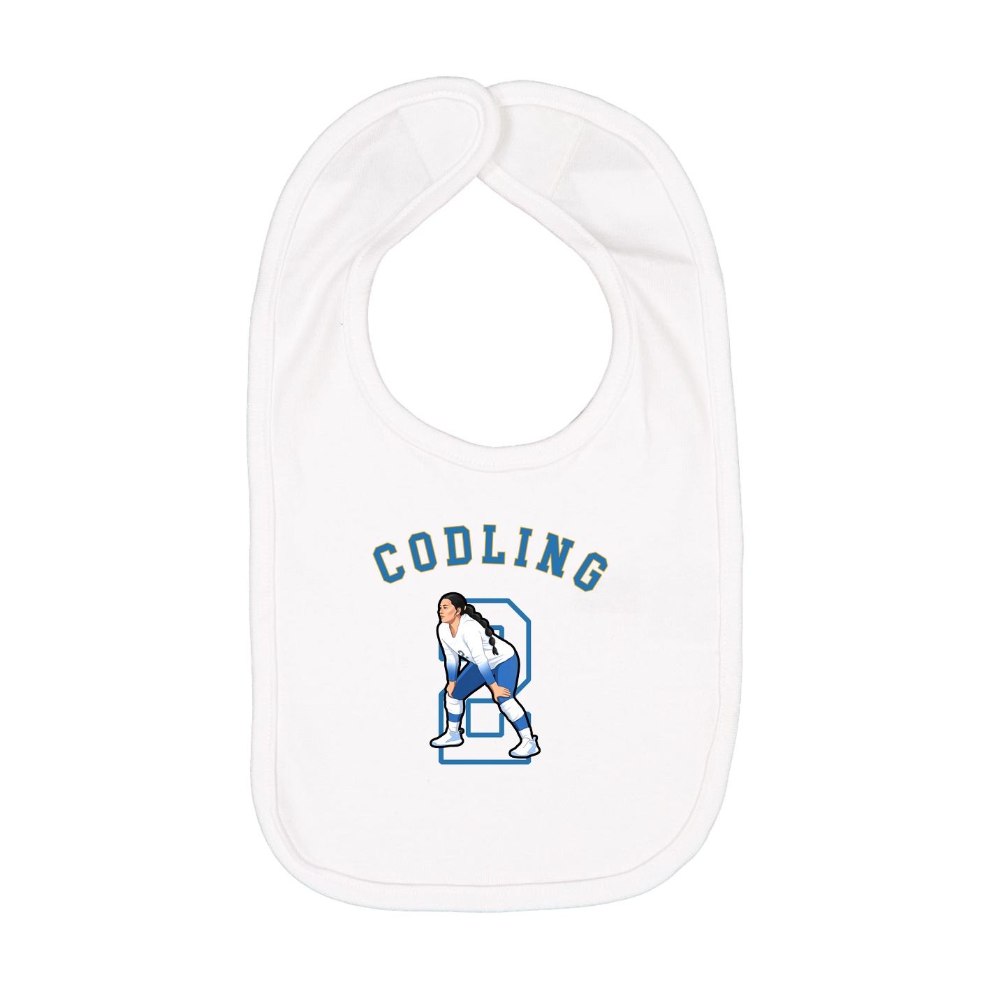 Infant Bib — Shirsey Arch in White
