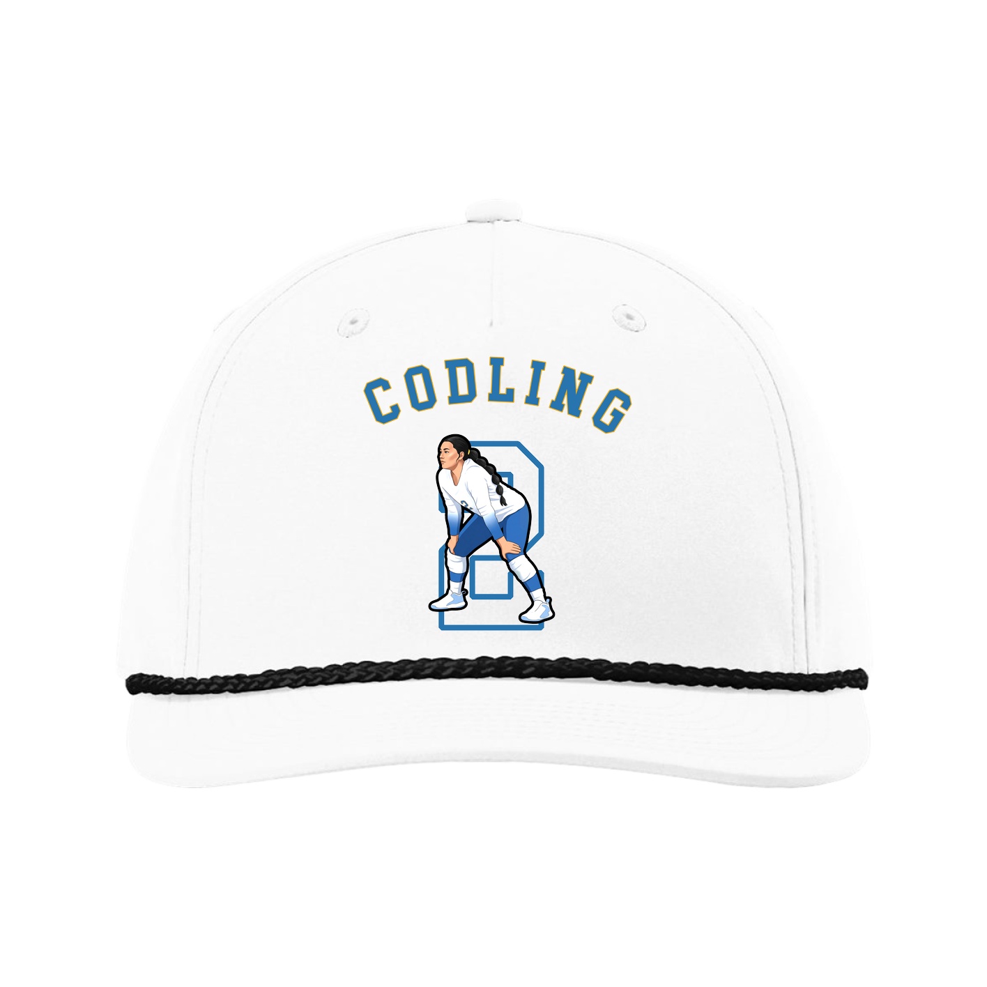 Five-Panel Classic Rope Cap — Shirsey Arch in White