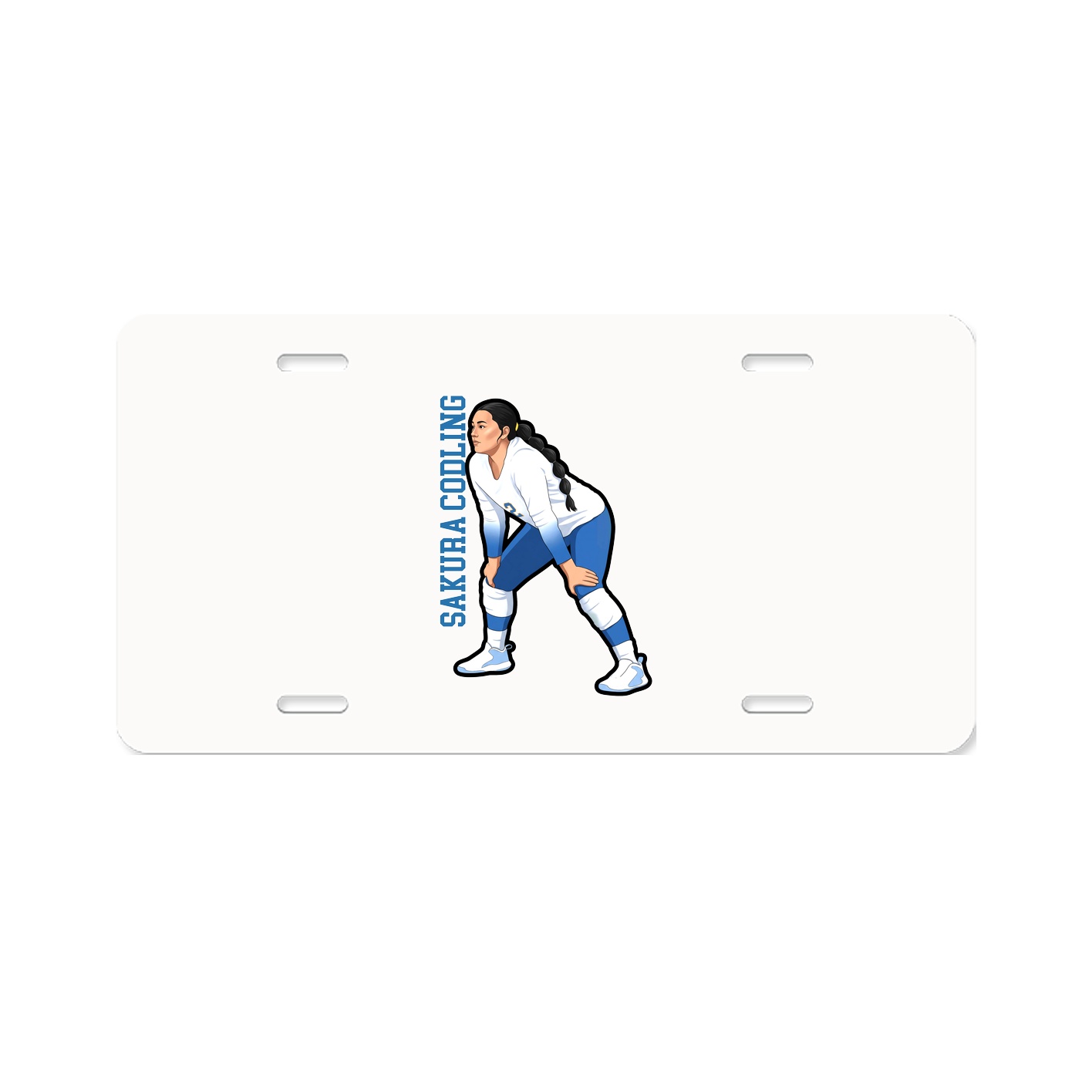 License Plate — Name Vertical in Classic