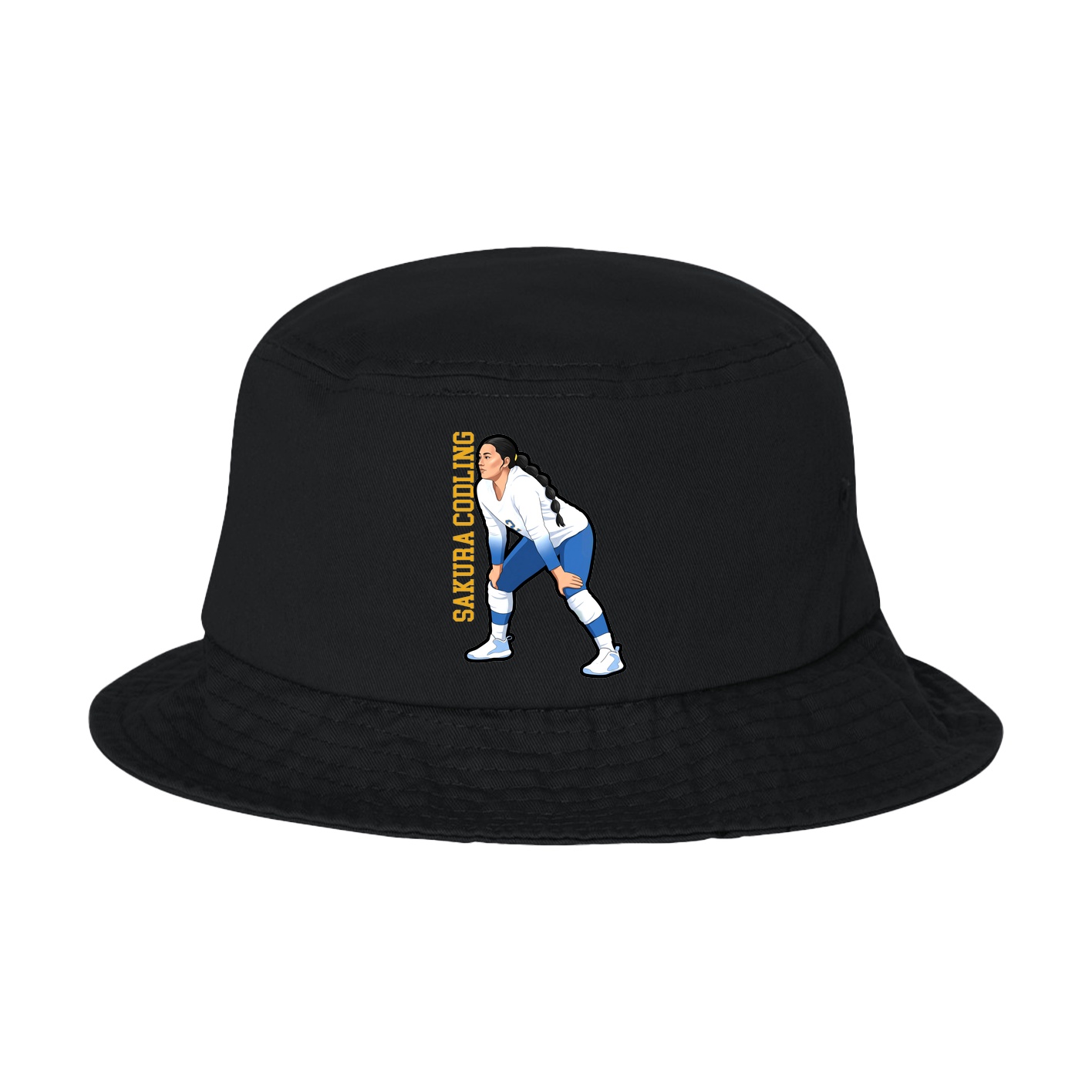 Bucket Cap — Name Vertical in Black