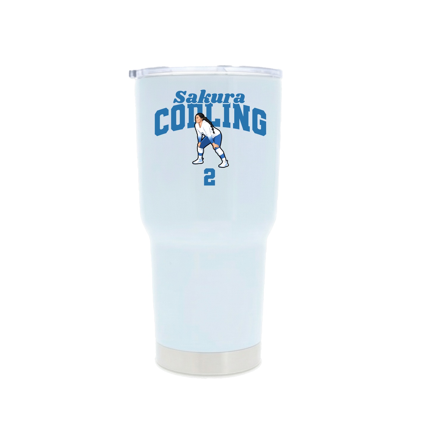 30oz Stainless Steel Tumbler — Signature Arch in White