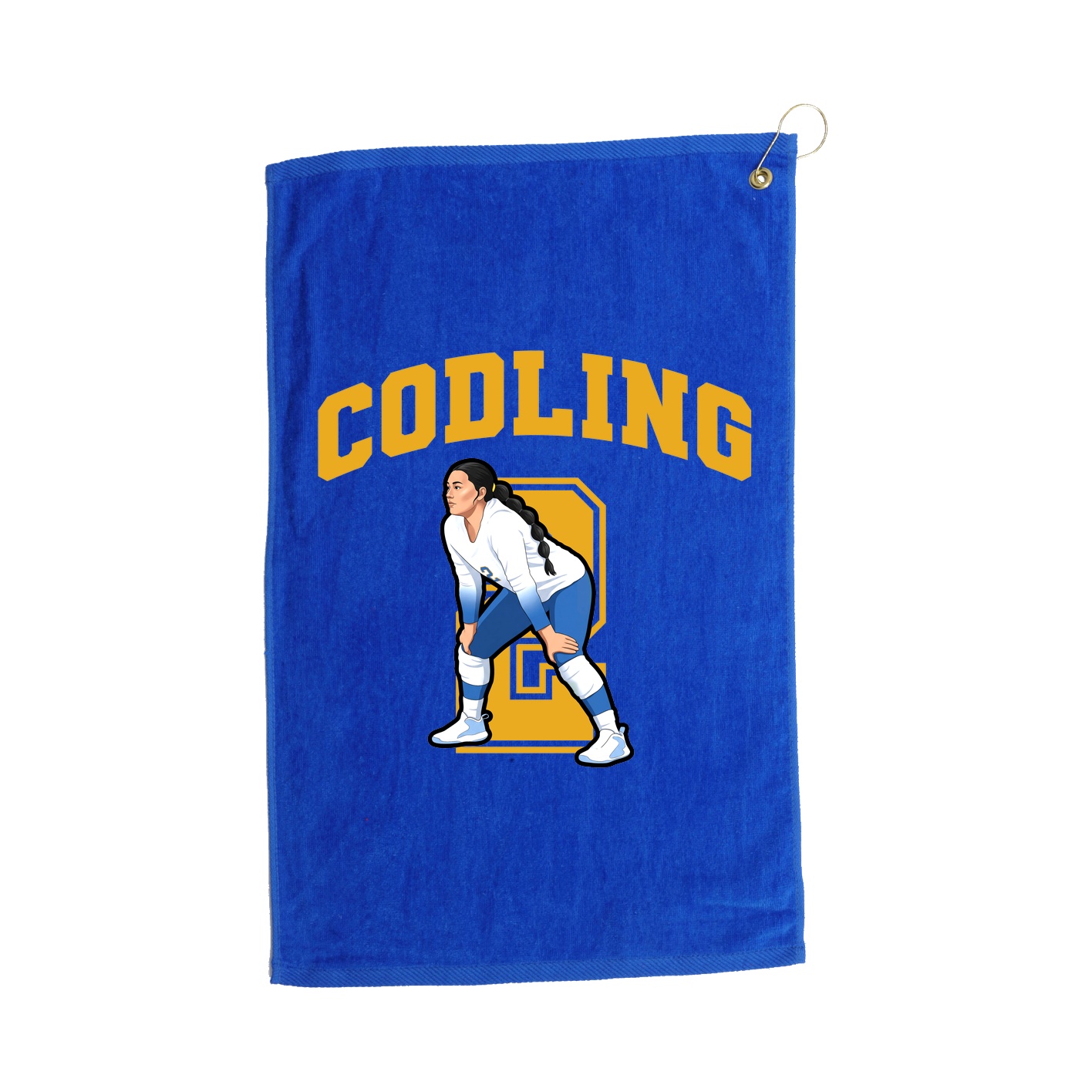 Golf Towel — Number in Royal