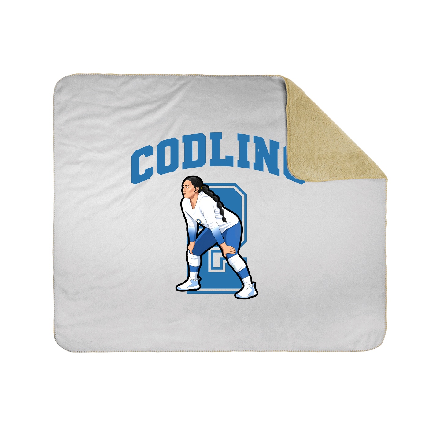 Throw Blanket — Number in White