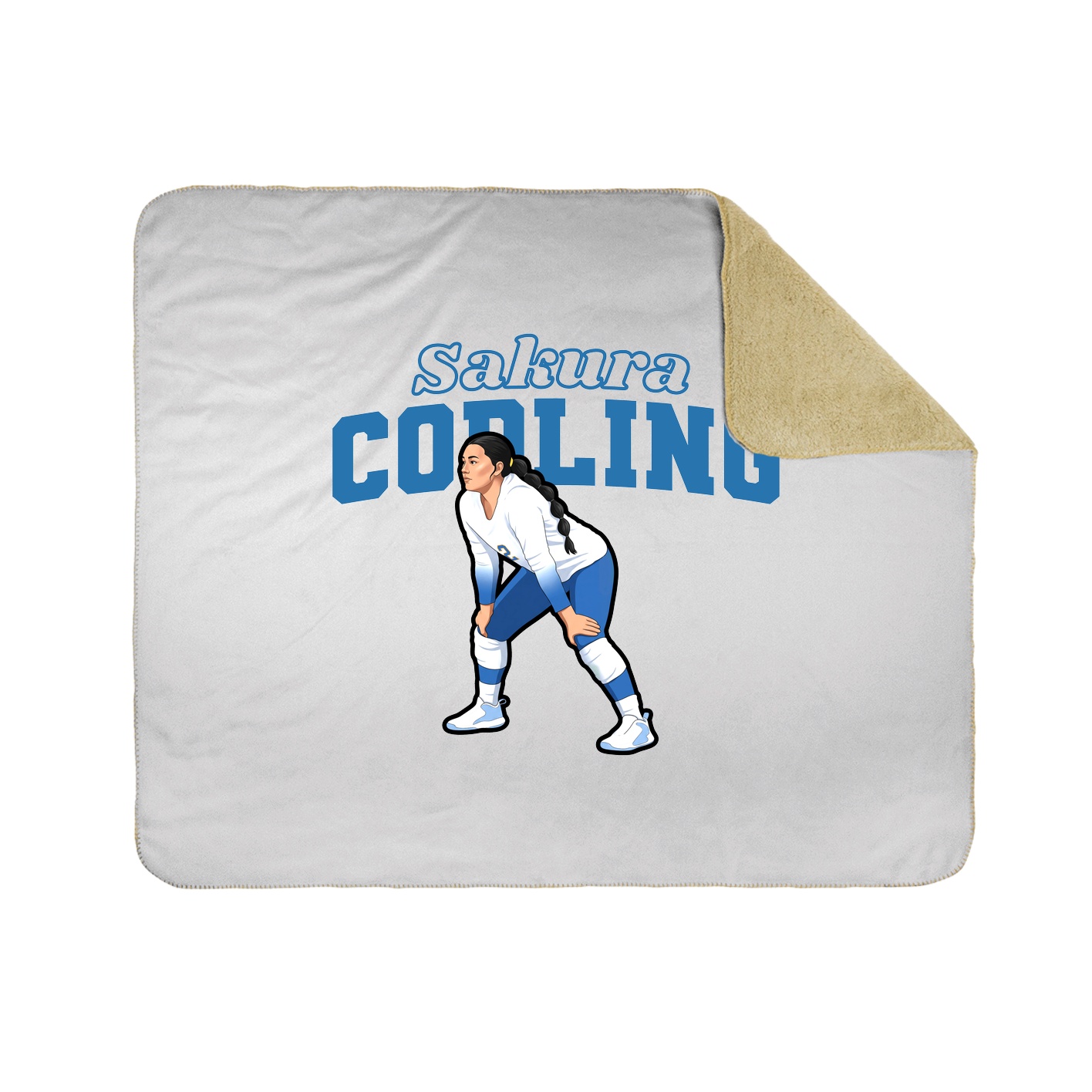 Throw Blanket — Name Arch in White