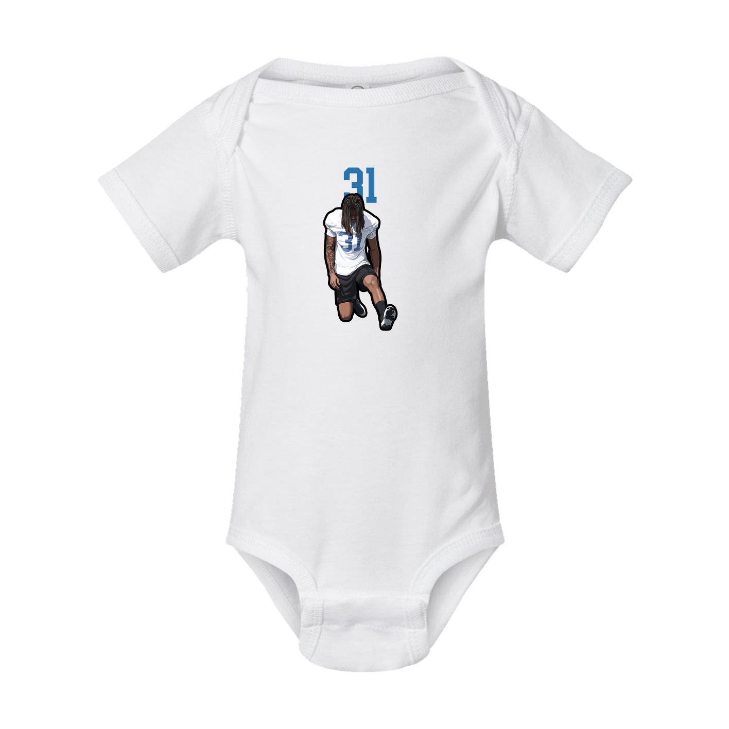 Baby Onesie — Number Top in White