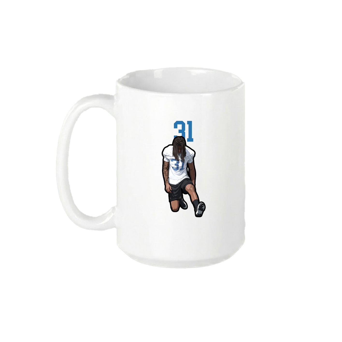 15oz Coffee Mug — Number Top in White