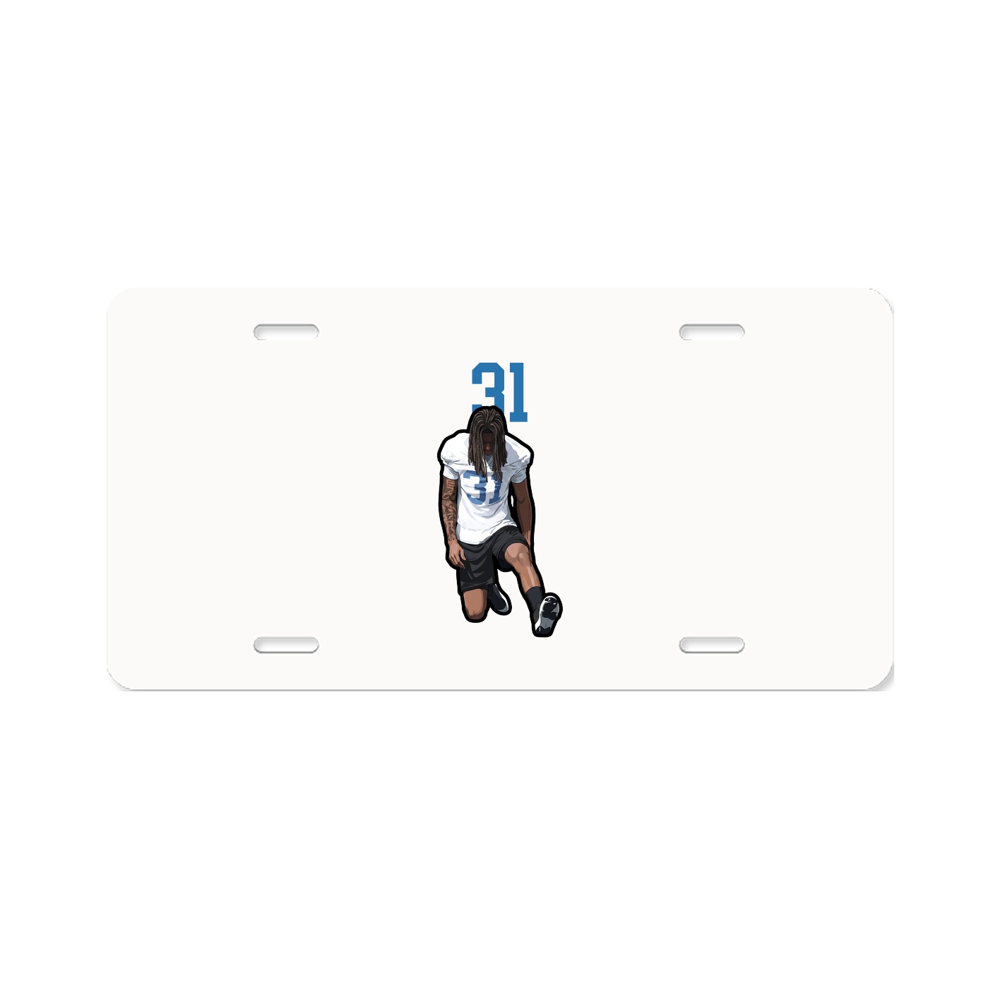 License Plate — Number Top in Classic