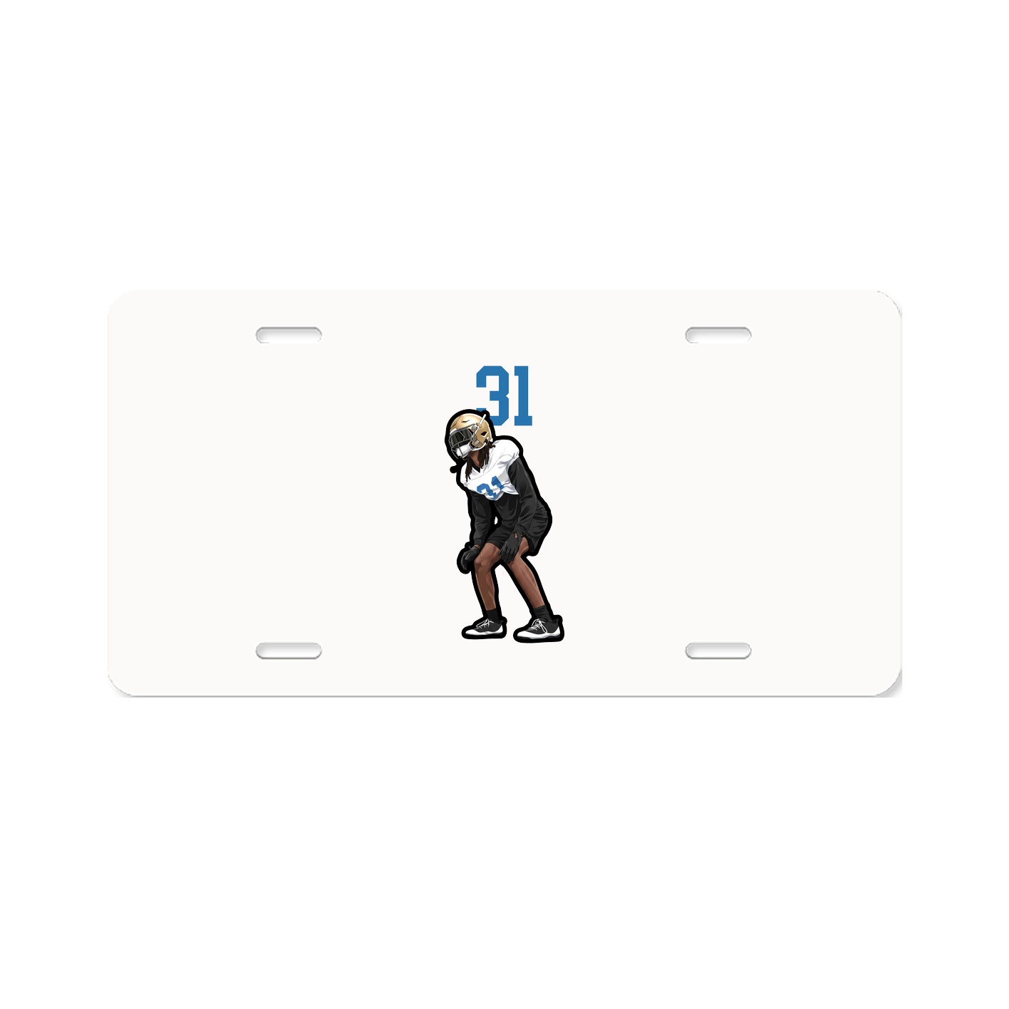 License Plate — Number Top in Classic