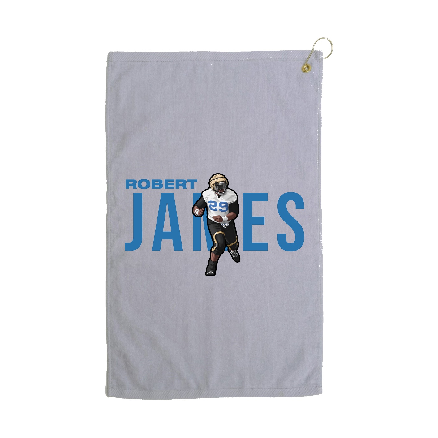 Golf Towel — Player Name in Grey