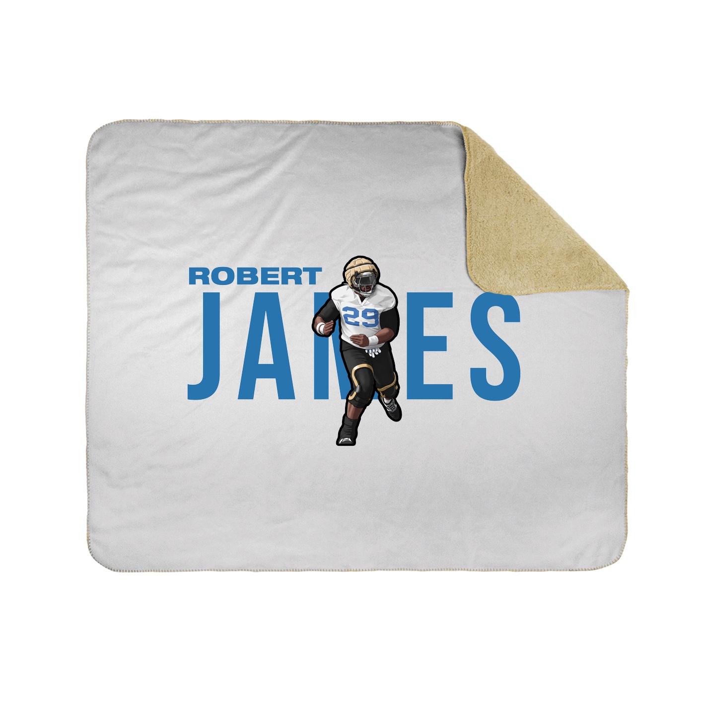 Throw Blanket — Player Name in White