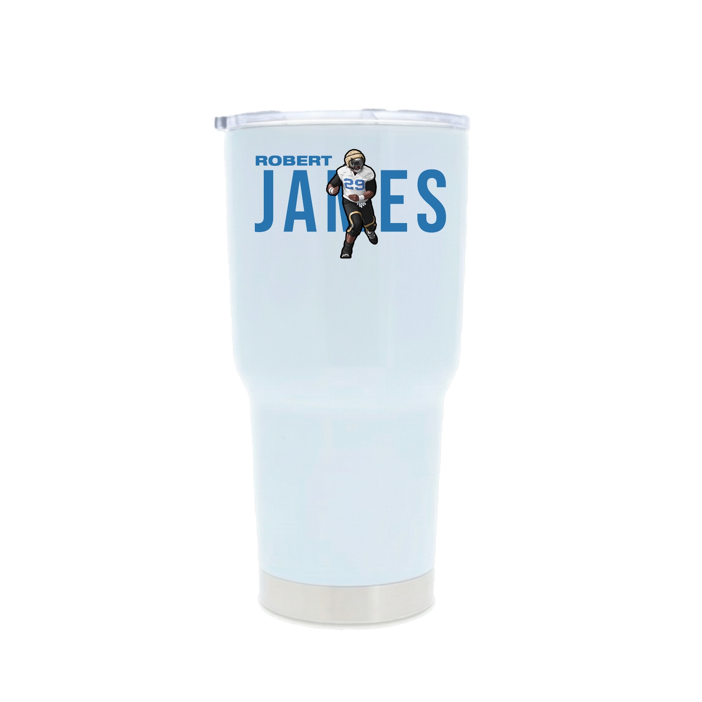 30oz Stainless Steel Tumbler — Player Name in White
