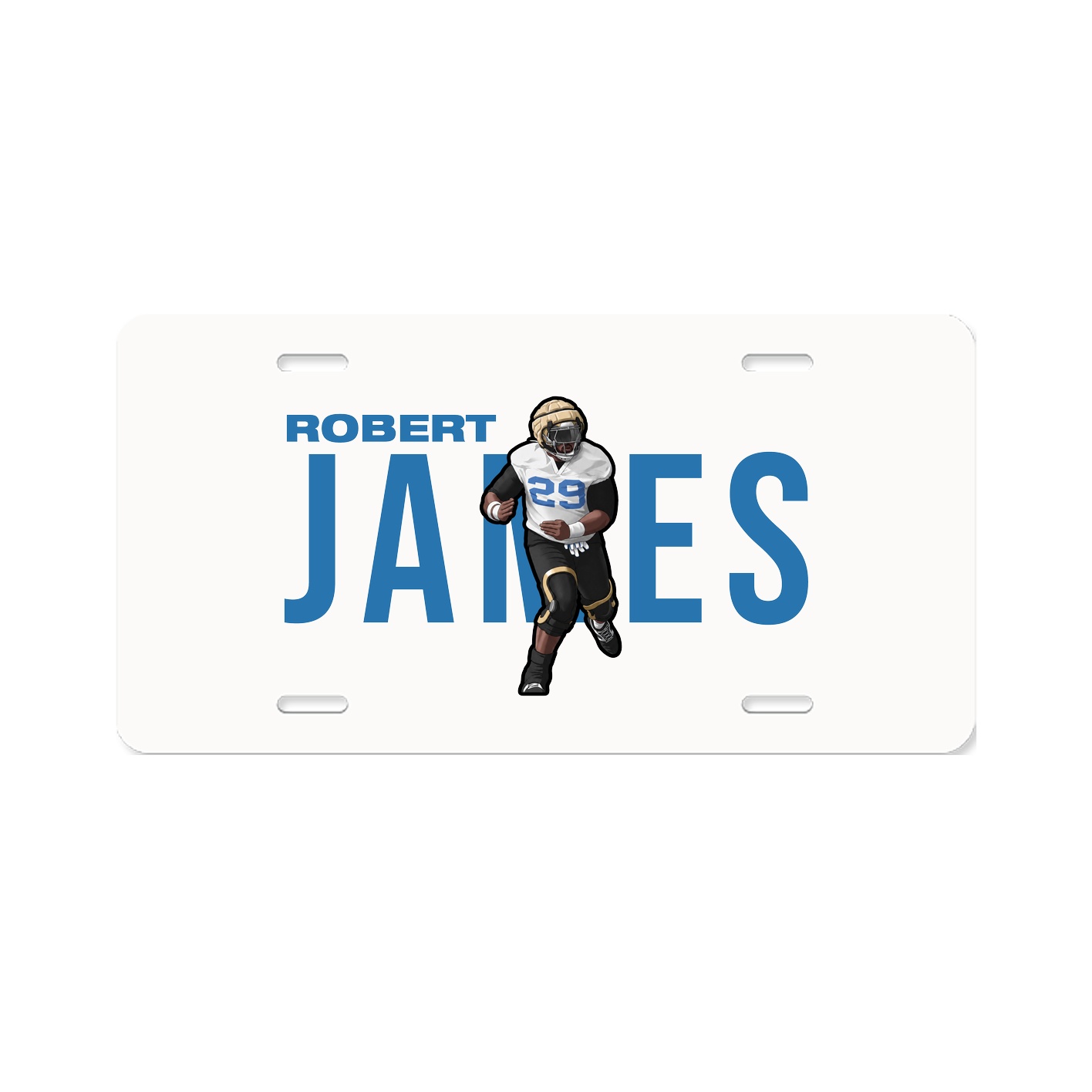 License Plate — Player Name in Classic