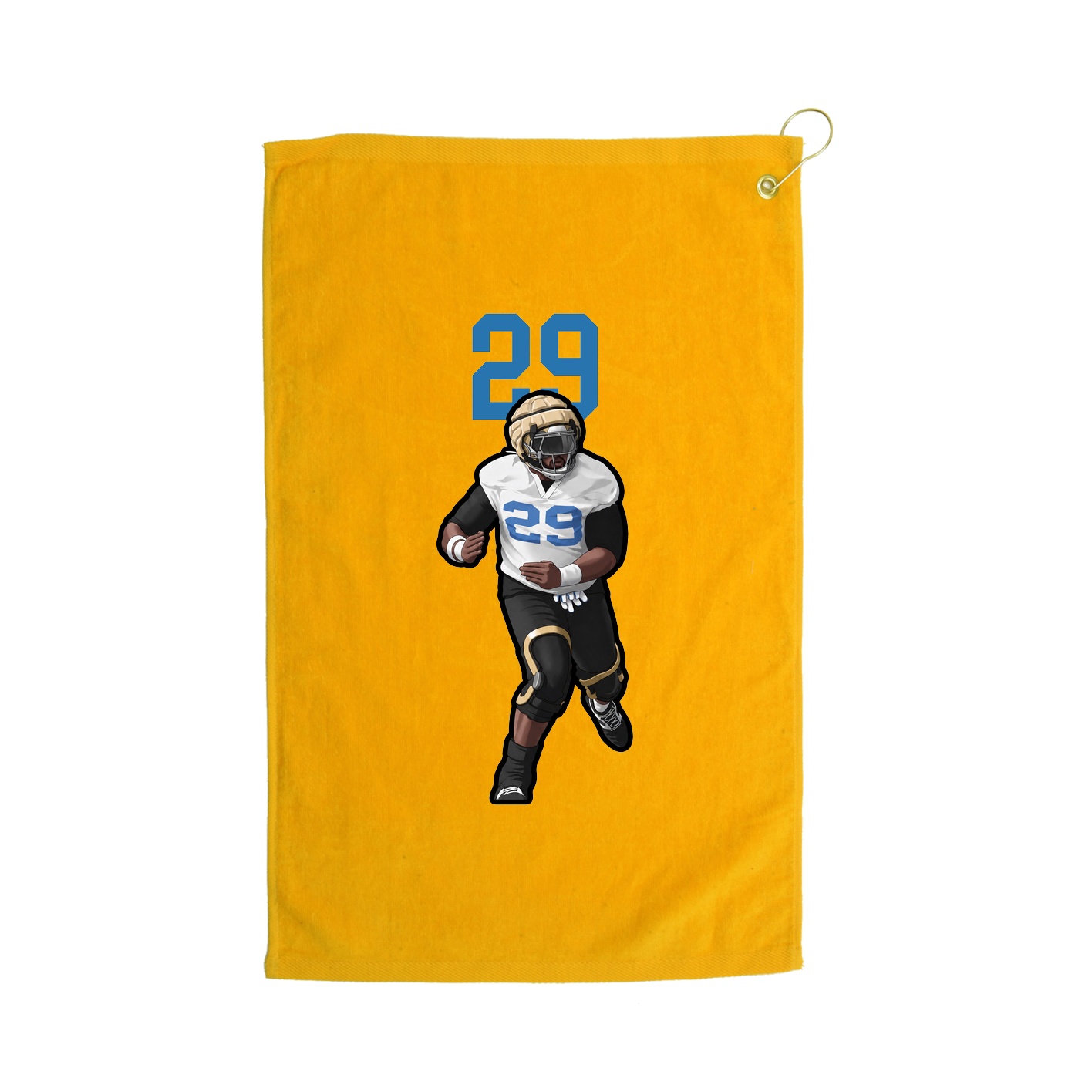 Golf Towel — Number Top in Gold