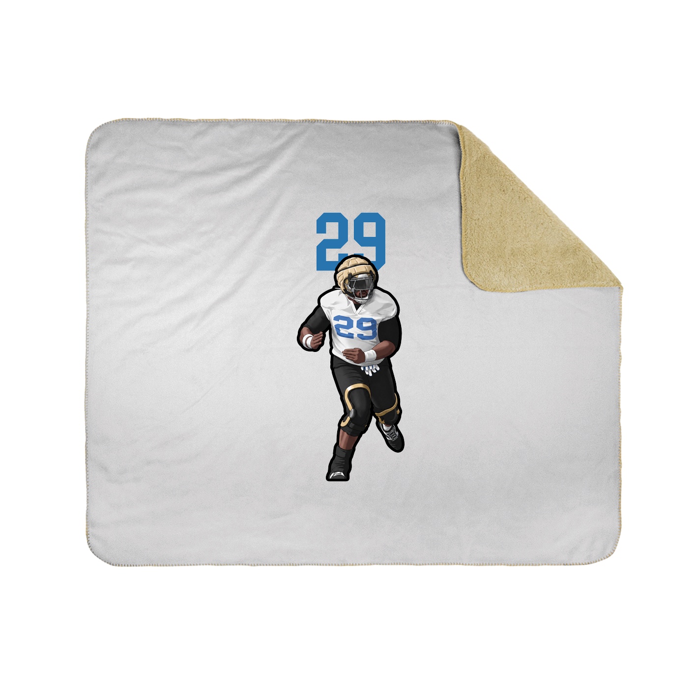 Throw Blanket — Number Top in White